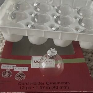☄️ 2/$10 ☄️ Holiday inspirations Clear Card Holder Ornaments